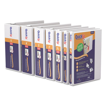 Stride Quickfit D-ring View Binder, 3 Rings, 5" Capacity, 11 X 8.5, White freeshipping - TVN Wholesale